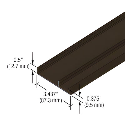 CRL-U.S. Aluminum 90° Face Cap for StormWall XL Mullions, Dark Bronze