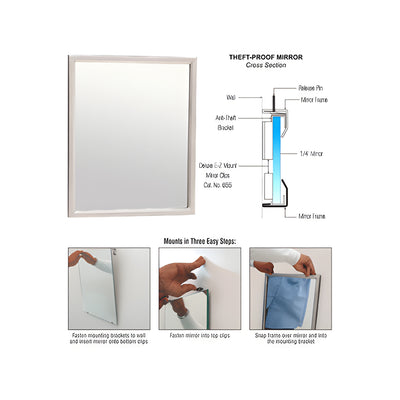 CRL Custom Stainless Steel Theft-Proof Mirror Frame