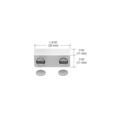 CRL Brushed Stainless Double Door UV Magnetic Latch for 'All-Glass' Cabinet