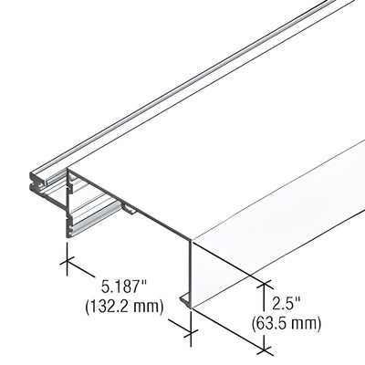 CRL-U.S. Aluminum 5-1/4" White Kynar Horizontal Mullion StormWall XL