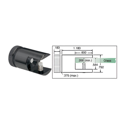 CRL Black Shelf Connector