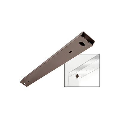 CRL Black Bronze Anodized Custom Length 4-1/2" No Pocket Double Sided Door Header