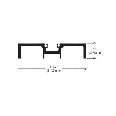 CRL-U.S. Aluminum Durafront Door Jamb, 1" x 4-1/2", White Kynar® Paint- 21'-8"