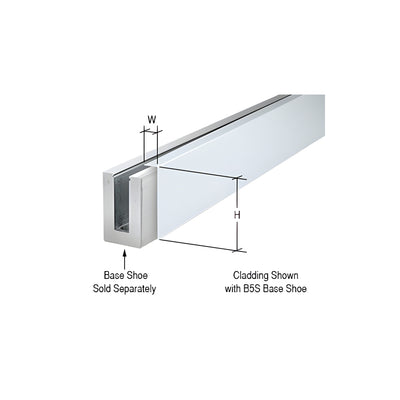 CRL Mill Aluminum Cladding 120" for B5S Series Standard Square Aluminum Base Shoe