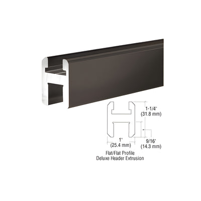 CRL Oil Rubbed Bronze Flat/Flat Profile Deluxe Shower Door Header Kit - 95"