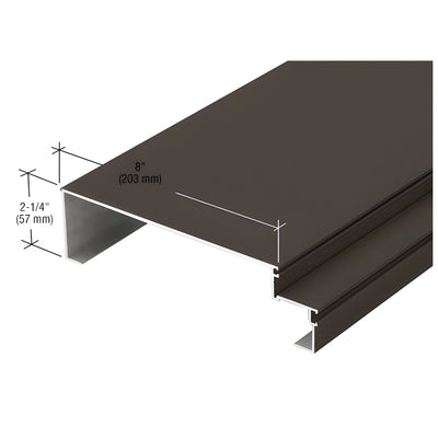 CRL-U.S. Aluminum 8" Jamb Mullion, Dark Bronze/Black Anodized Class 1 - 24'-2"