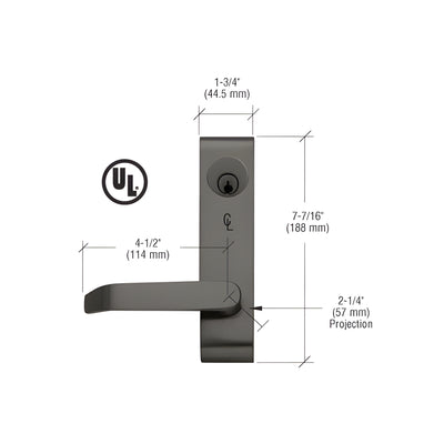 CRL Dark Bronze Jackson® 9500 Locking Flat Lever Outside Trim