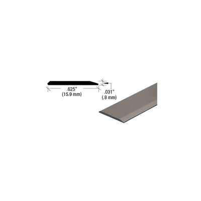 CRL Brushed Nickel Aluminum 5/8" Flat Face Mirror Edge Molding