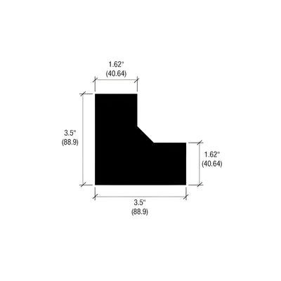 CRL-U.S. Aluminum StormWall XL Black 90º Corner Cap - Pk/20