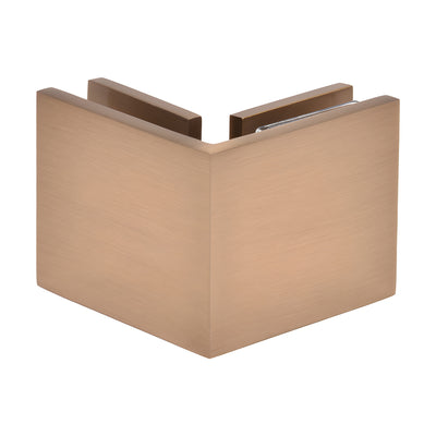 CRL Dark Brushed Bronze Square 90 Degree Glass-to-Glass Clamp