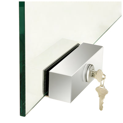 CRL Polished Stainless Slip-On-Lock w/777S for 1/2" Glass