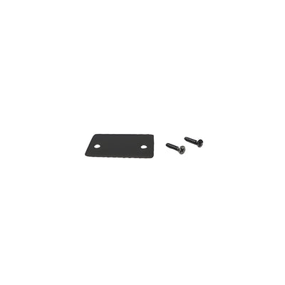 CRL Matte Black End Cap with Screws for Shallow U-Channel