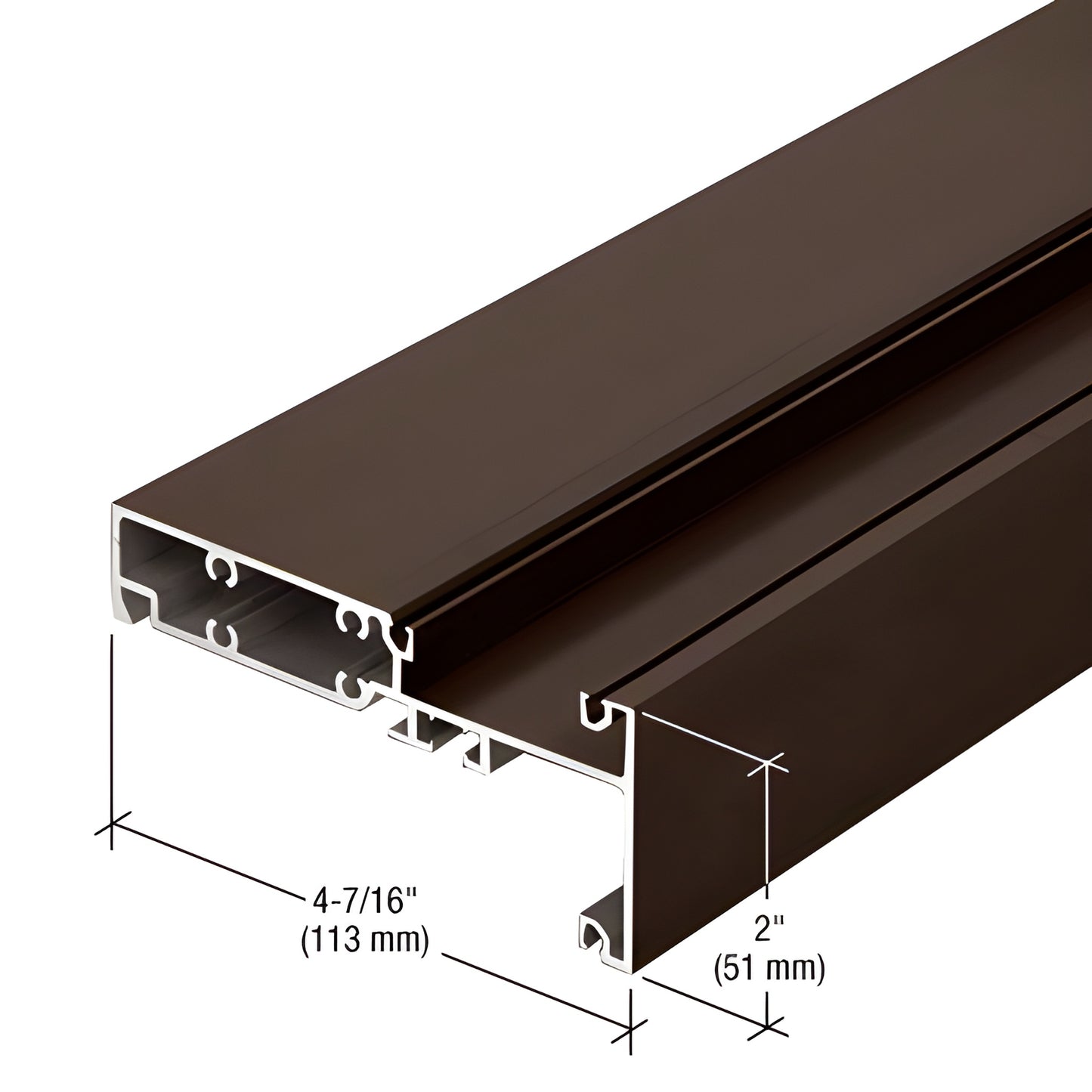CRL-U.S. Aluminum Interior Horizontal Glaze, Bronze/Black Anod. 24'2"