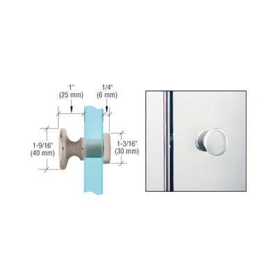 CRL Brushed Nickel Traditional Style Single-Sided Door Knob