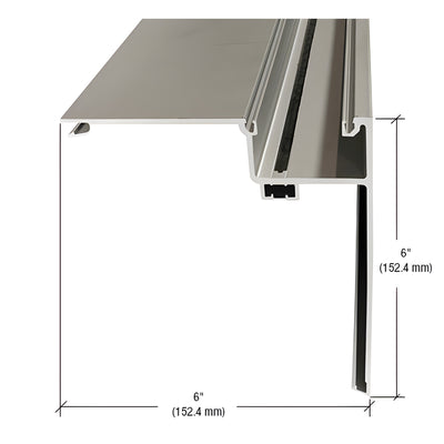 CRL-U.S. Aluminum Clear Anodized 90 Degree Corner Half Section - 24'-2"