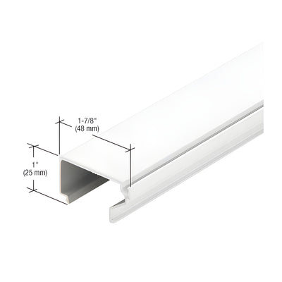 CRL-U.S. Aluminum Horizontal Glass Stop for 4-1/2" Mullions, White KYNAR® Paint - 24'-2"