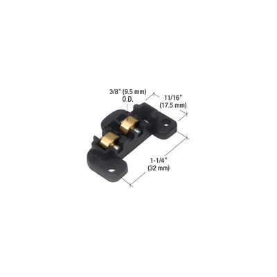 CRL Sliding Window Roller with Dual 3/8" Brass Wheels