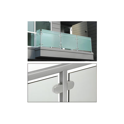 CRL Brushed Stainless Fabricated 2" Square Post Rail System