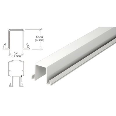 CRL Sky White Horizontal Snap-In Infill for Glass 241" Long