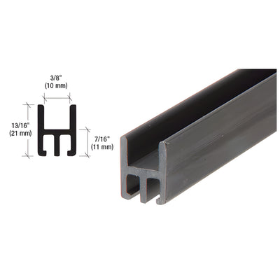 CRL CRS Cap Rail Vinyl for 3/8" Glass Used On Bottom Rail Only - 120"