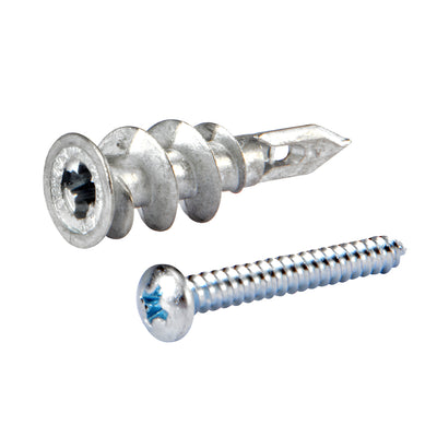 CRL Zinc Dry Wall Anchors with #8 Screws
