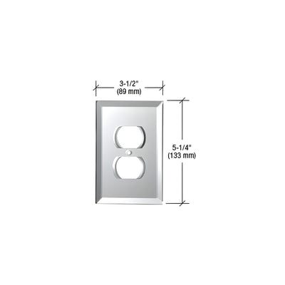 CRL Clear Duplex Plug Glass Mirror Plate