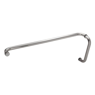 CRL Brushed Stainless 12" x 28" Back-to-Back Straight Combination Push and Pull Handle Set