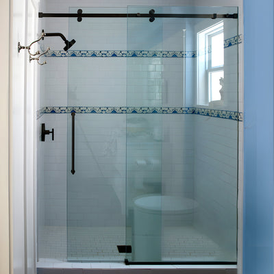 CRL Matte Black Deluxe 180 Degree Serenity Series Sliding - 95" Length System