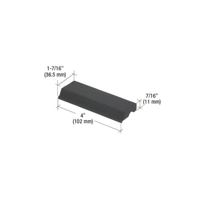 CRL-U.S. Aluminum 4" Setting Block for 1" Glazing- 100/Pk