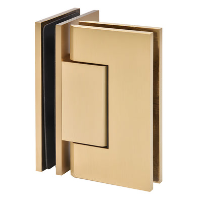 CRL Trento Satin Brass 90° Glass-to-Glass Shower Door Hinge