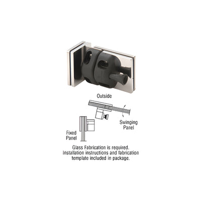 CRL 316 Polished Stainless 90 Degree Glass-to-Glass Gate Latch