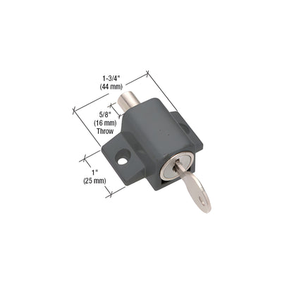 CRL Black Keyed Patio Door Lock