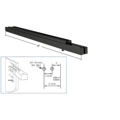 CRL Matte Black Double Narrow Floating Header With Surface Mounted Top Pivots for 72" Wide Opening