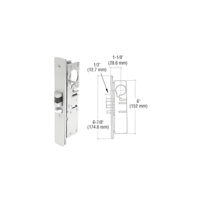 CRL 1-1/8" Backset Narrow Stile Left Hand Deadlatch Lock