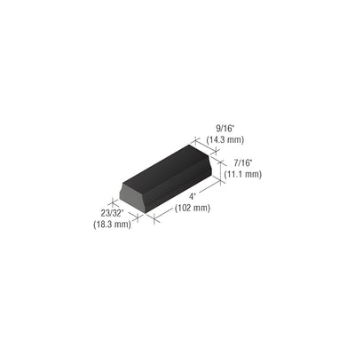 CRL-U.S. Aluminum Setting Blocks for 1/2" to 9/16" Glazing - 20/Pk