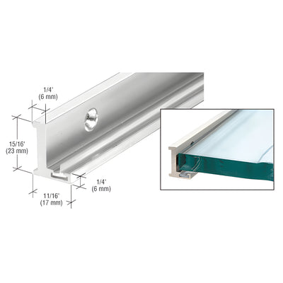 CRL Brite Anodized 78" Aluminum Jamb With Clear Vinyl Wipe