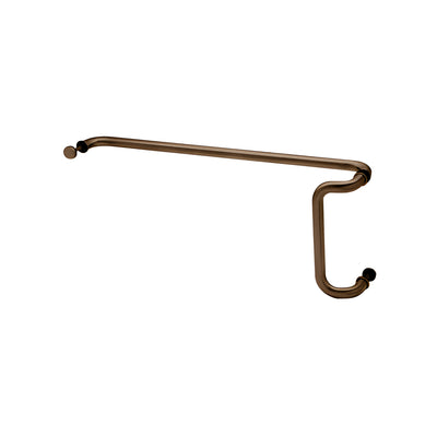 CRL Dark Bronze 10" x 28" Back-to-Back Offset Combination Push and Pull Handle Set