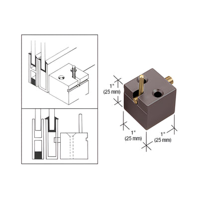 CRL Dark Bronze Deck Catch for Pass-Thru Windows