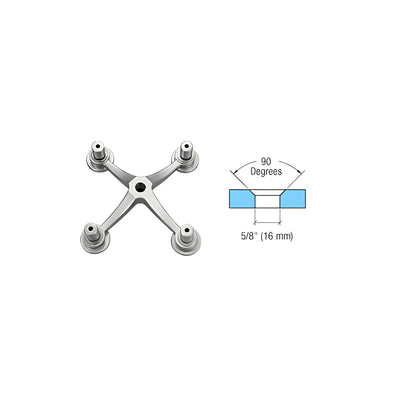 CRL 316 Polished Stainless 4-Way Hand Rail Bracket