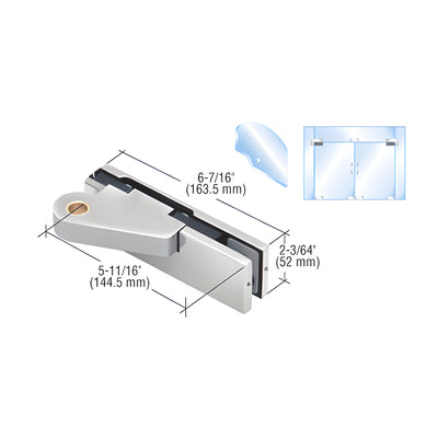 CRL Polished Stainless Right Offset Top Door Patch Fitting