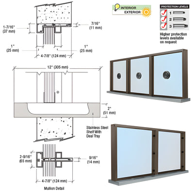 CRL Duranodic Bronze Aluminum Standard Inset Frame Multi-Lite Window