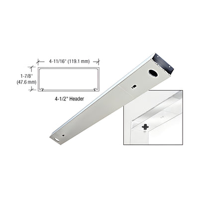 CRL Polished Stainless 4-1/2" x 82.5" Double Door Header