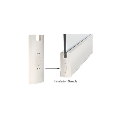 CRL Satin Anodized 6" Square End Cap for Sidelite Rails