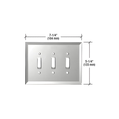 CRL Gray Triple Toggle Glass Mirror Plate