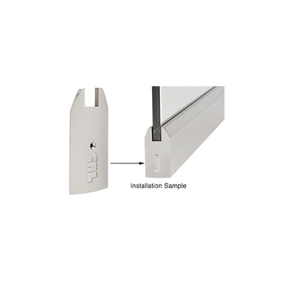 CRL Brushed Stainless 4" Tapered End Cap for Wedge-Lock® Sidelite Rails and 3/4" Glass