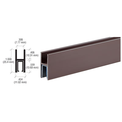 CRL Duranodic Bronze Anodized Shoe with Plastic Liner for Pass-Thru Windows