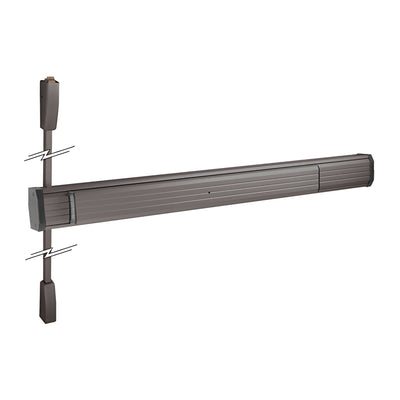 CRL Dark Bronze 36" x 96" Jackson® 1275 Push Pad Surface Vertical Rod Panic Exit Device