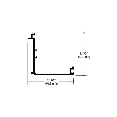 CRL-U.S. Aluminum Pressure Bar with Weatherstrip and Punched Holes, Clear Anodized Class 1 - 24'-2"