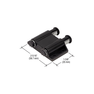 CRL Black Magnetic Double Latch for Glass Doors
