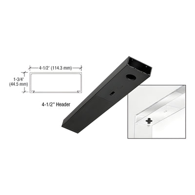 CRL Black Powder Coated 4-1/2" x 36" Single Door Header